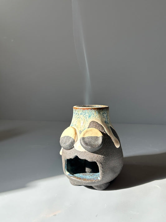 Scared Little Dude Incense Holder #3