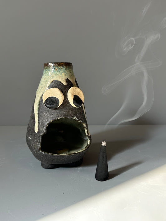 Scared Little Dude Incense Holder #2